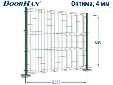 Купить 3D заборную секцию ДорХан 2535×630 мм в Вятских Полянах от 945 руб.